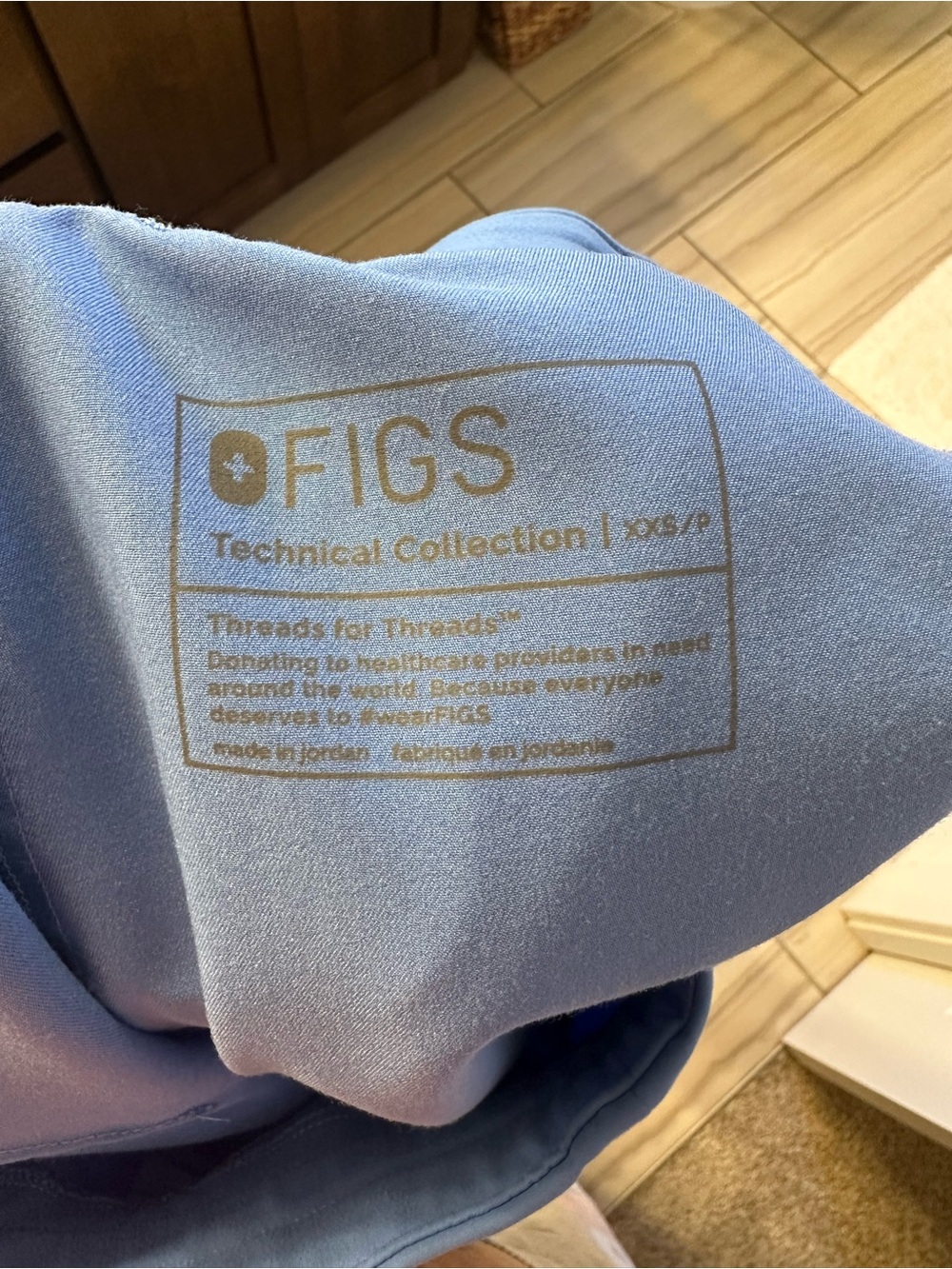 Figs Ceil Blue Scrub Top and Pants Set - Picture 9 of 9
